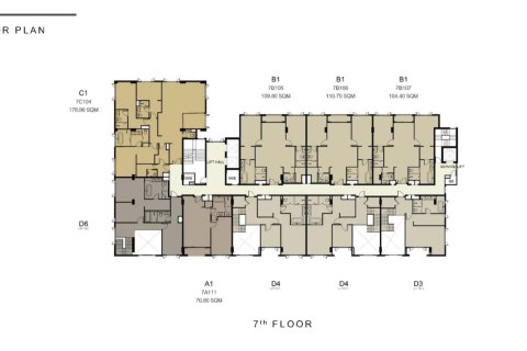 Кондоминиум  с 2 спальнями в Бангкок, Таиланд №319 6