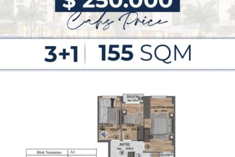 Квартира с 3 спальнями в Стамбул, Турция №15047