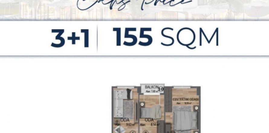 Квартира с 3 спальнями в Стамбул, Турция №15047