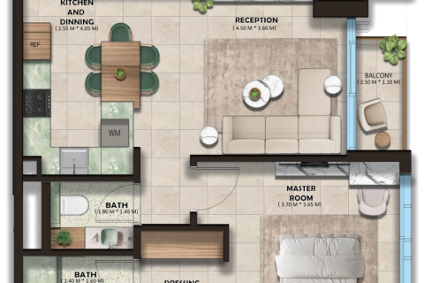 Квартира с 1 спальней в Кантхо , Вьетнам №91169 10