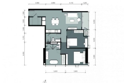 Кондоминиум  с 2 спальнями в Бангкок, Таиланд №302 2