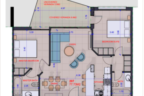 Пентхаус с 3 спальнями в Хлорака, Кипр №104084 4