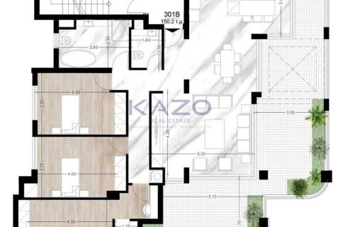 Пентхаус с 3 спальнями в Агиос Афанасиос, Кипр №72932 1