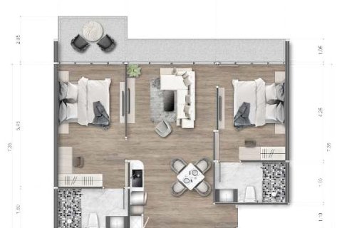 Кондоминиум  с 2 спальнями в Патонг, Таиланд №1973 16