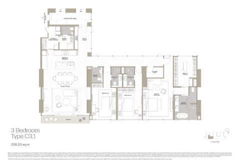 Кондоминиум  с 3 спальнями в Бангкок, Таиланд №2111 7
