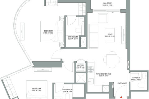 Квартира с 2 спальнями в Кантхо , Вьетнам №91276 11