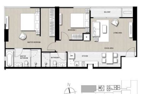 Кондоминиум  с 2 спальнями в Бангкок, Таиланд №95627 11